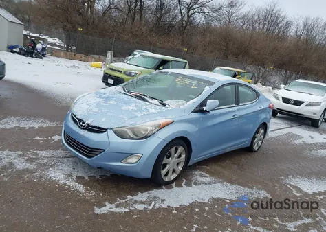 2012 Hyundai Elantra Limited (Ulsan Plant) из США, поврежденный, VIN KMHDH4AE6CU192982